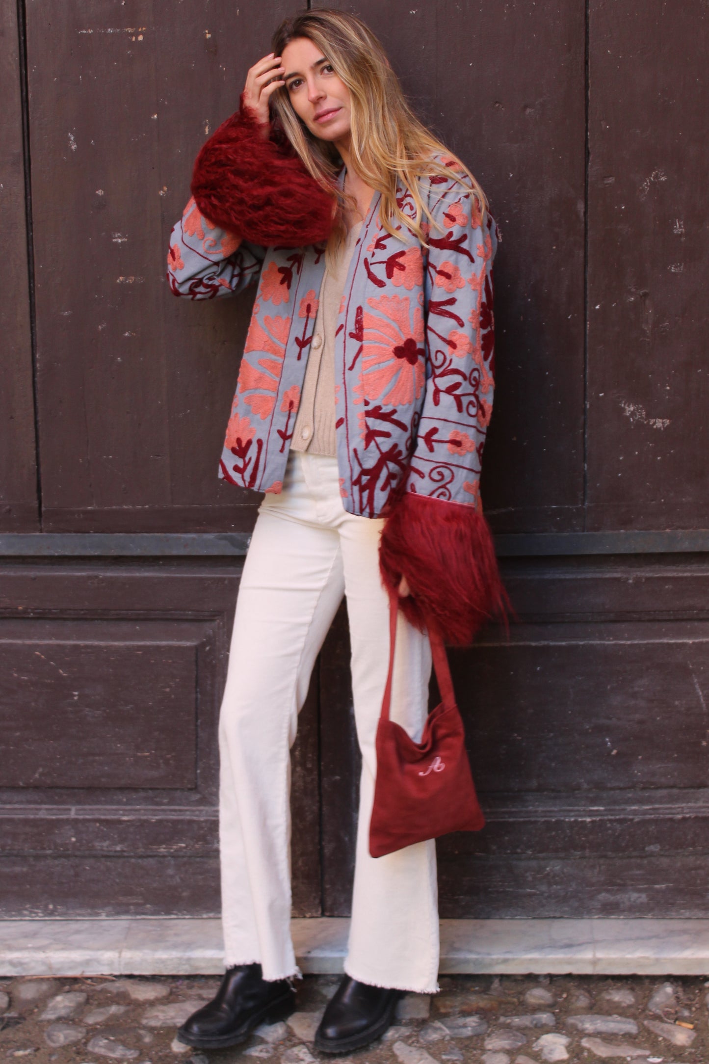 BORSA IN SUEDE MATTONE