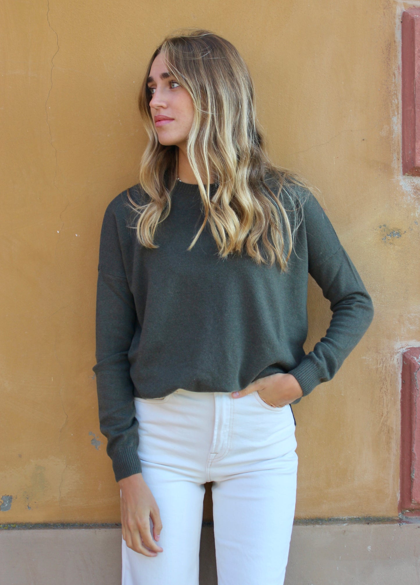 MAGLIONE VERDE OLIVA