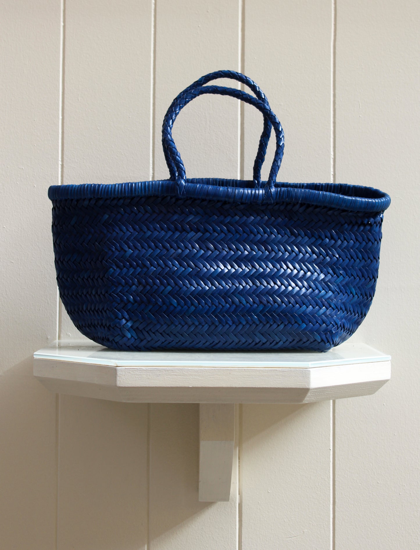 BORSA IN PELLE INTRECCIATA BLUETTE