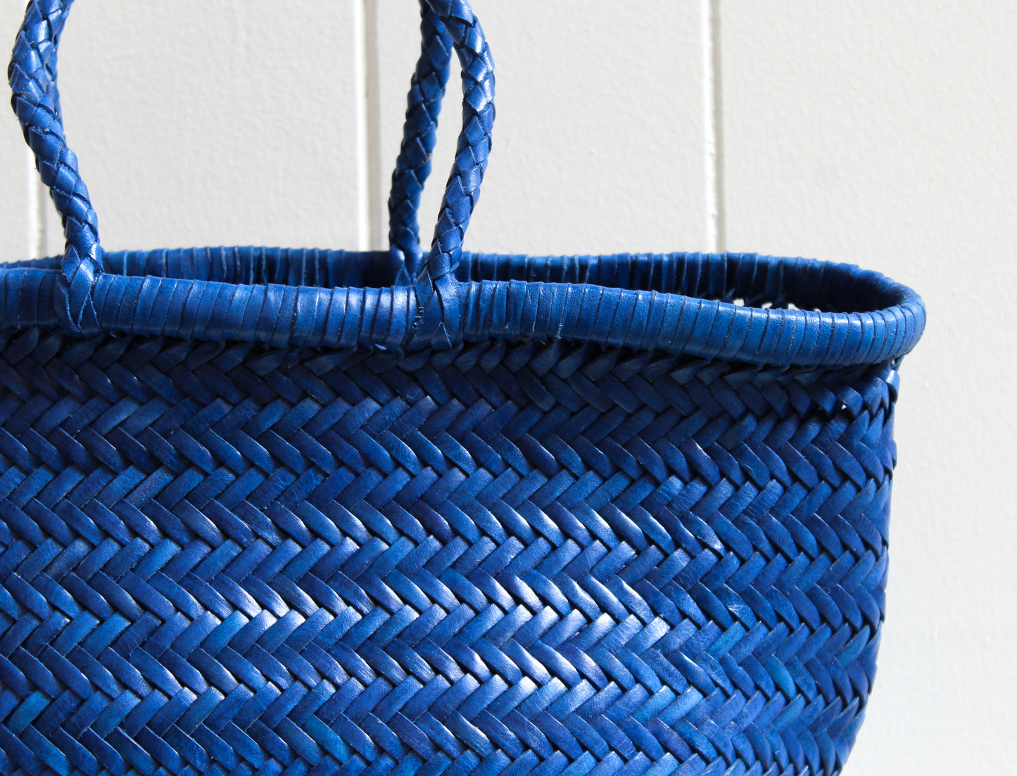 BORSA IN PELLE INTRECCIATA BLUETTE