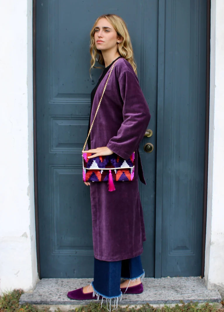 KIMONO LUNGO VIOLA