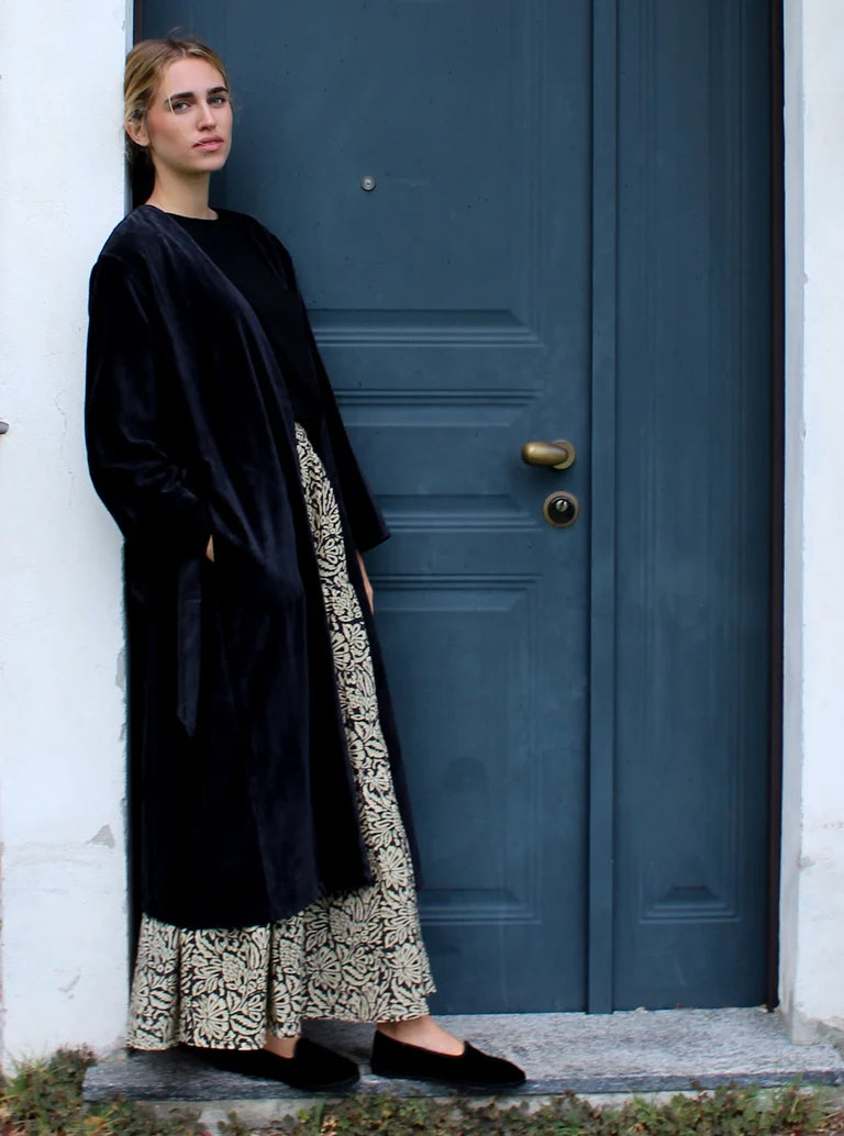 KIMONO LUNGO NERO