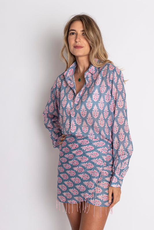 COMPLETO CAMICIA E PAREO CON PERLINE 8