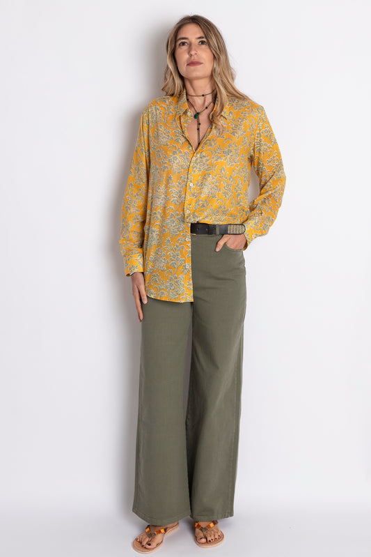 JEANS VERDE MILITARE