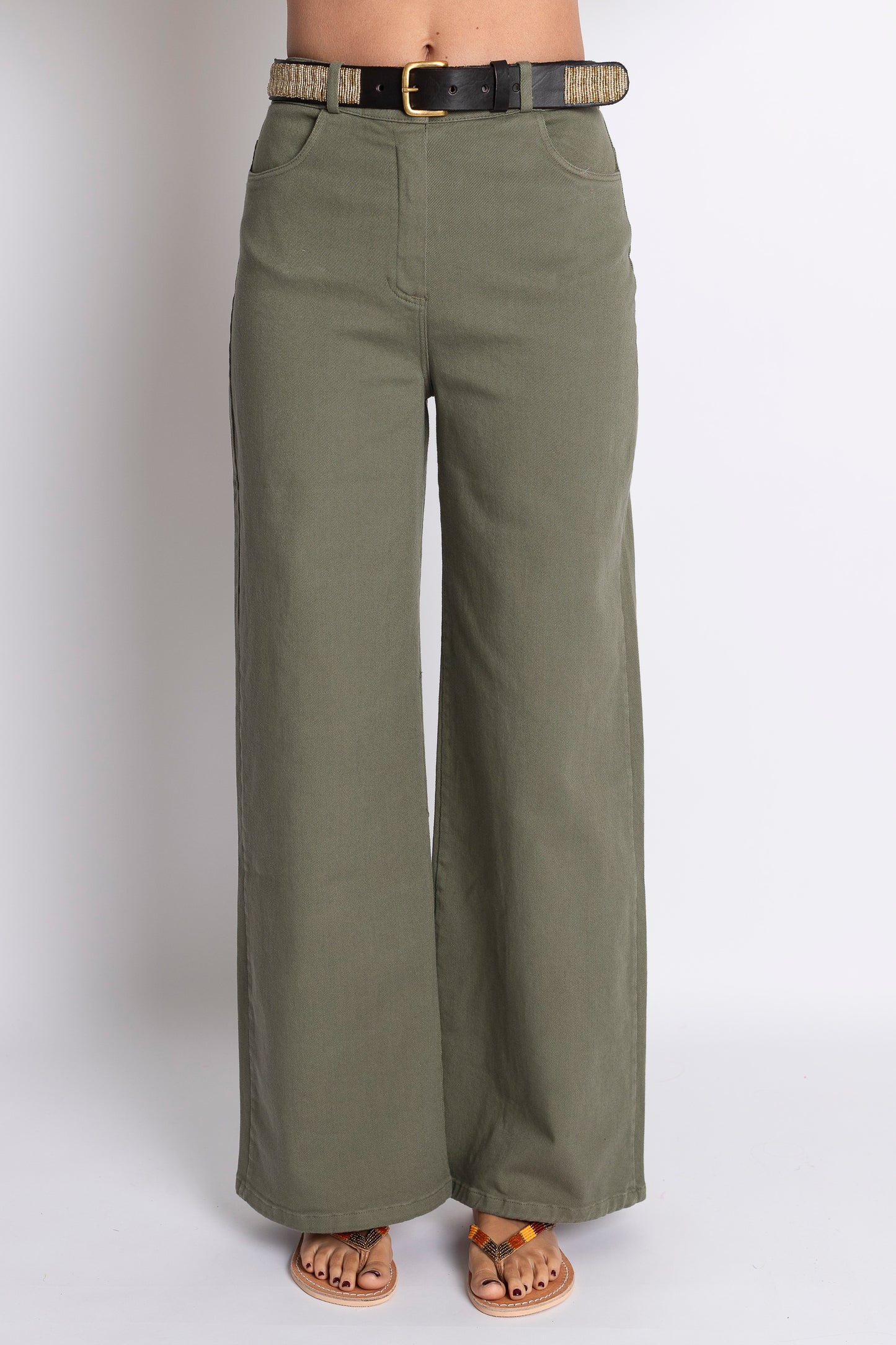 JEANS VERDE MILITARE