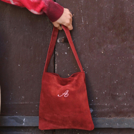 BORSA IN SUEDE MATTONE