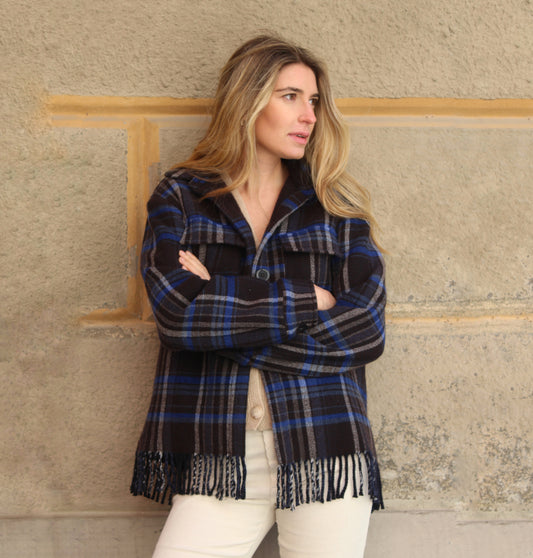 CAPPOTTO A CAMICIA IN LANA