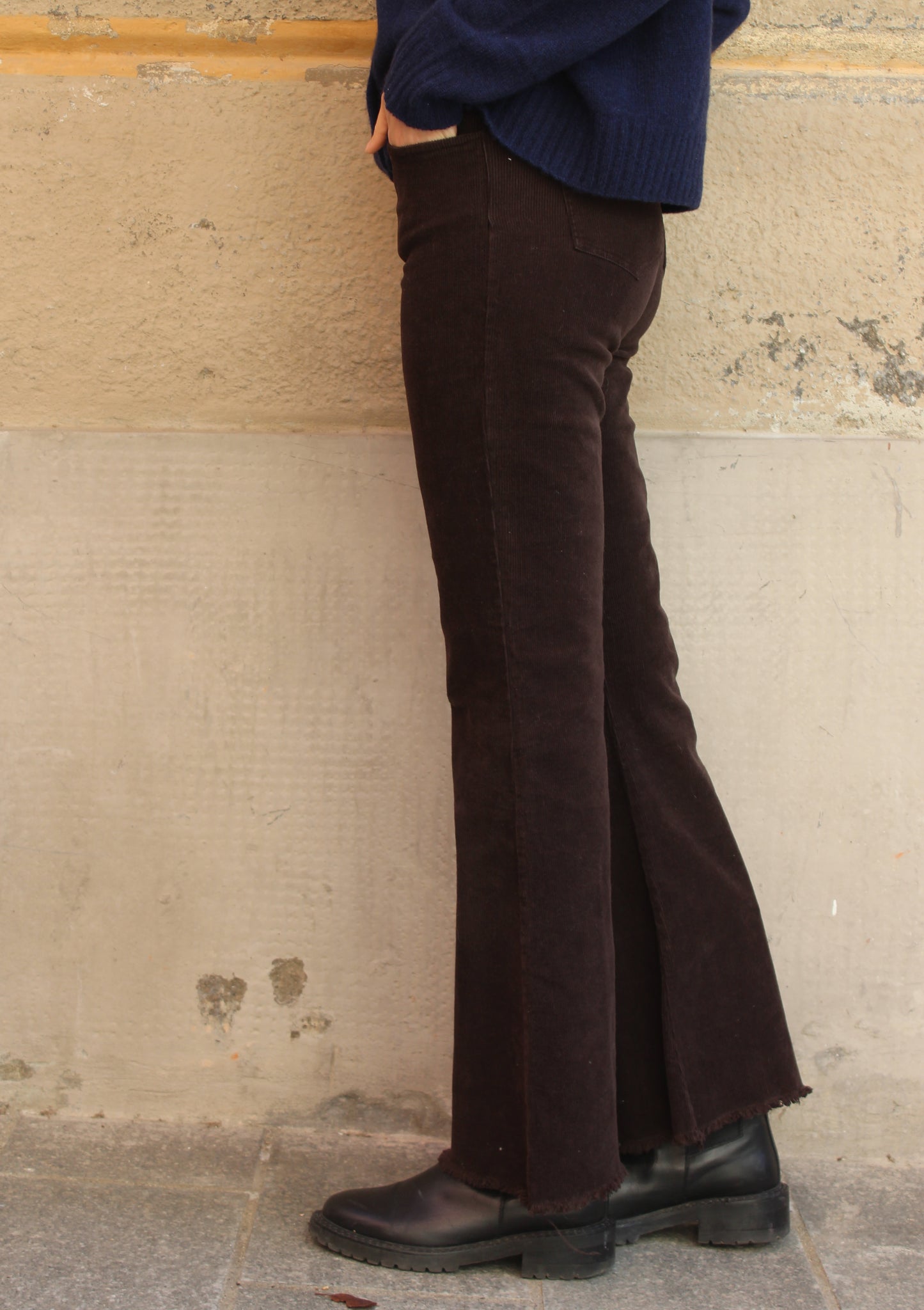 PANTALONE IN VELLUTO TESTA DI MORO