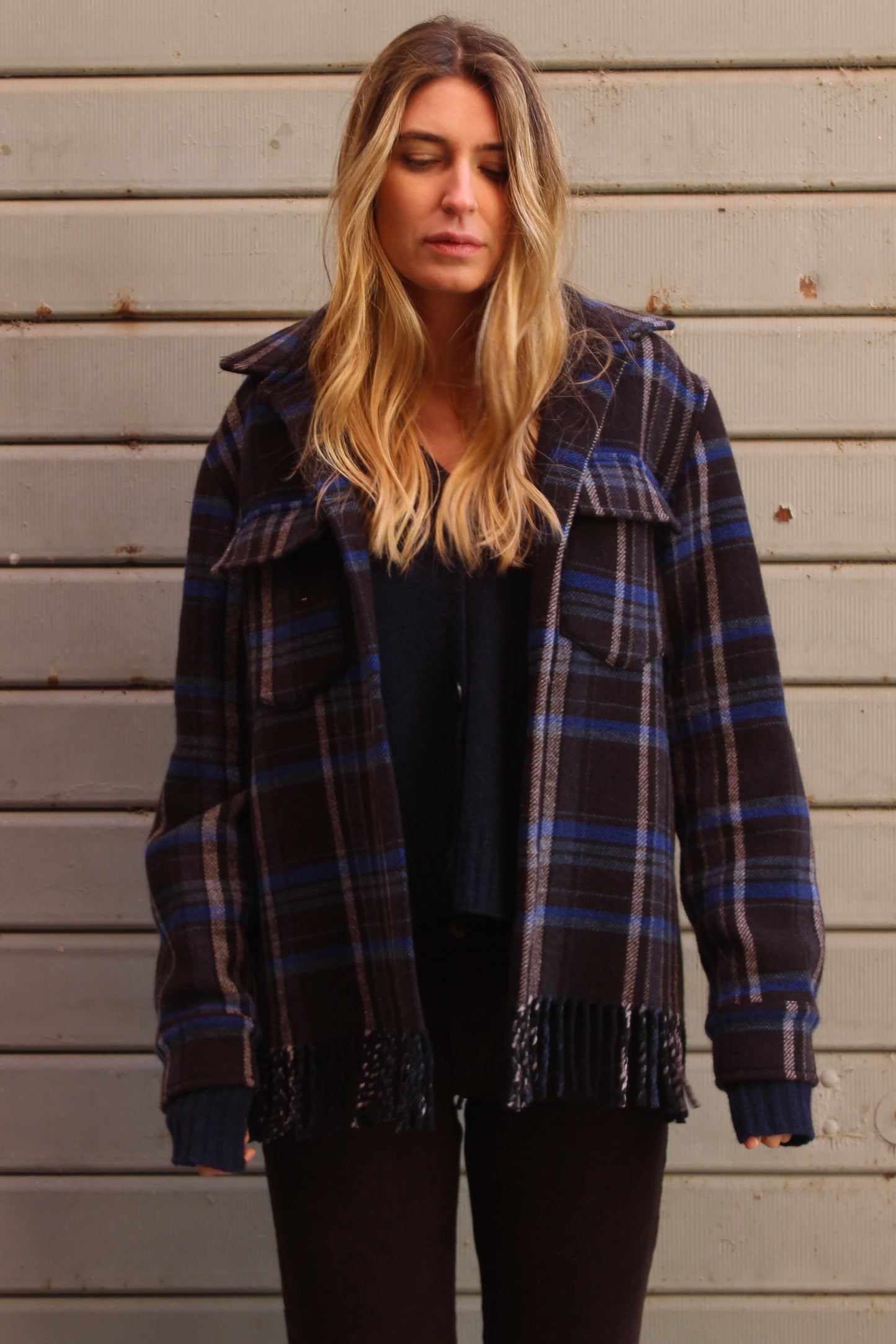 CAPPOTTO A CAMICIA IN LANA