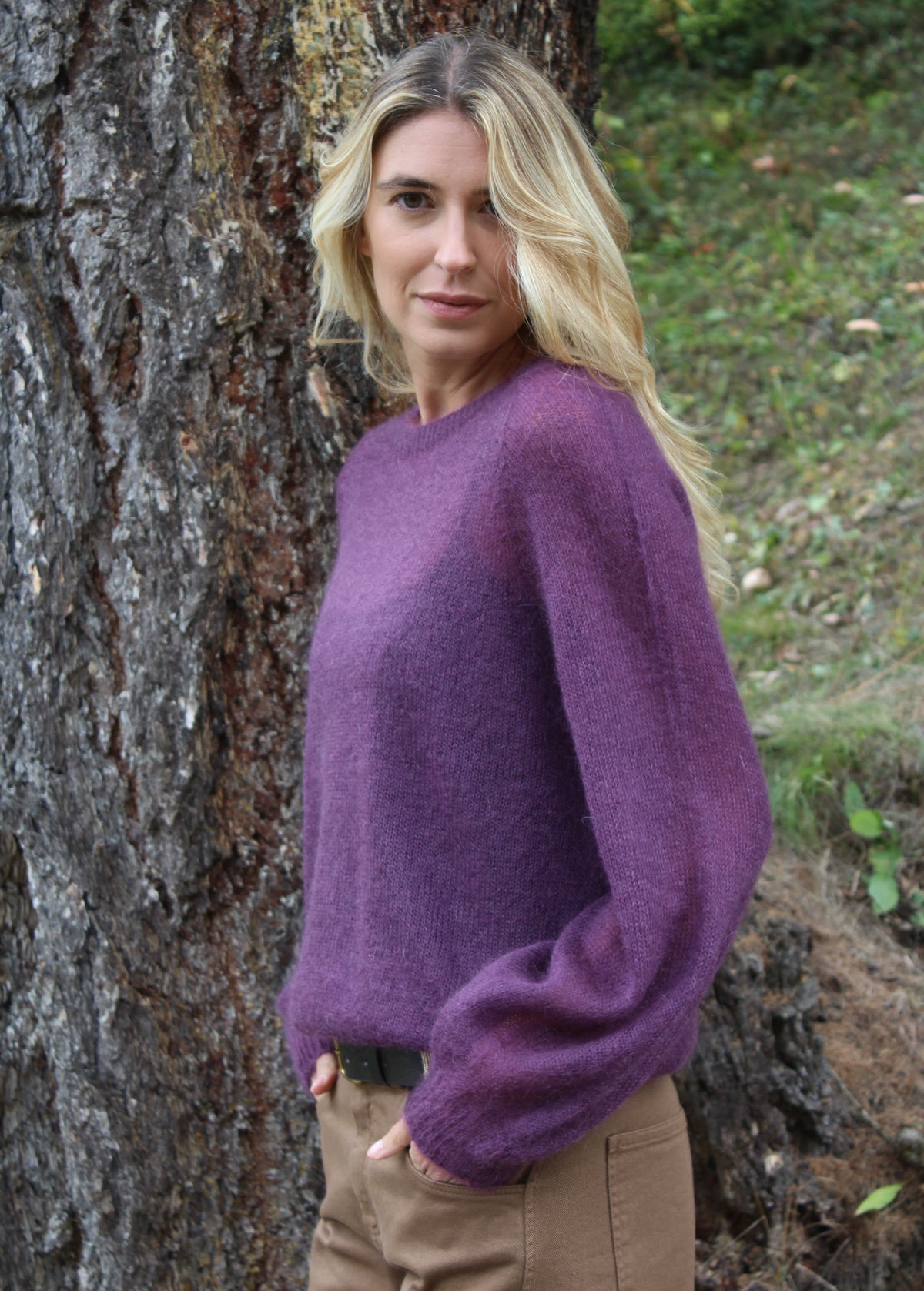 MAGLIONE GIROCOLLO PRUGNA