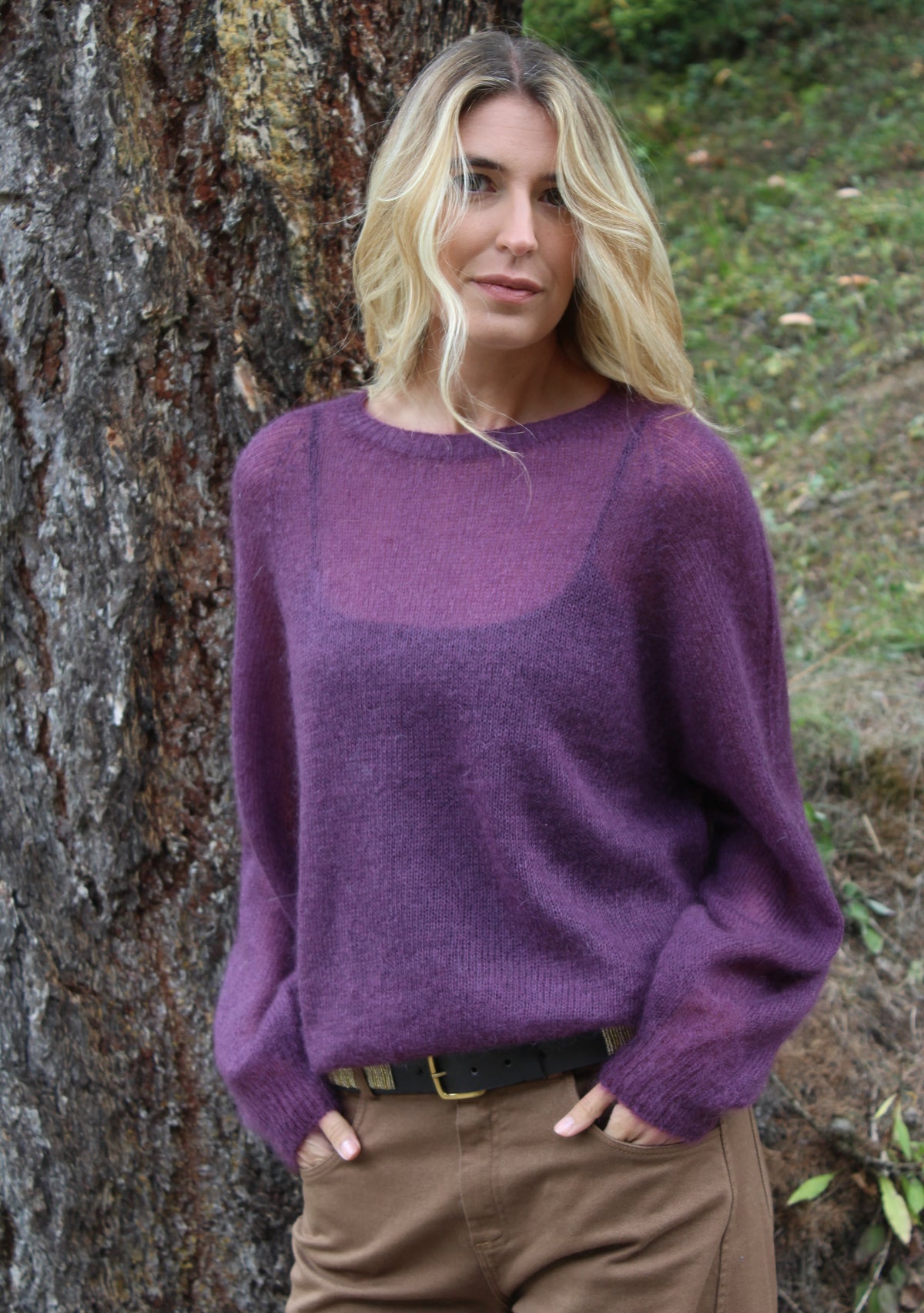MAGLIONE GIROCOLLO PRUGNA