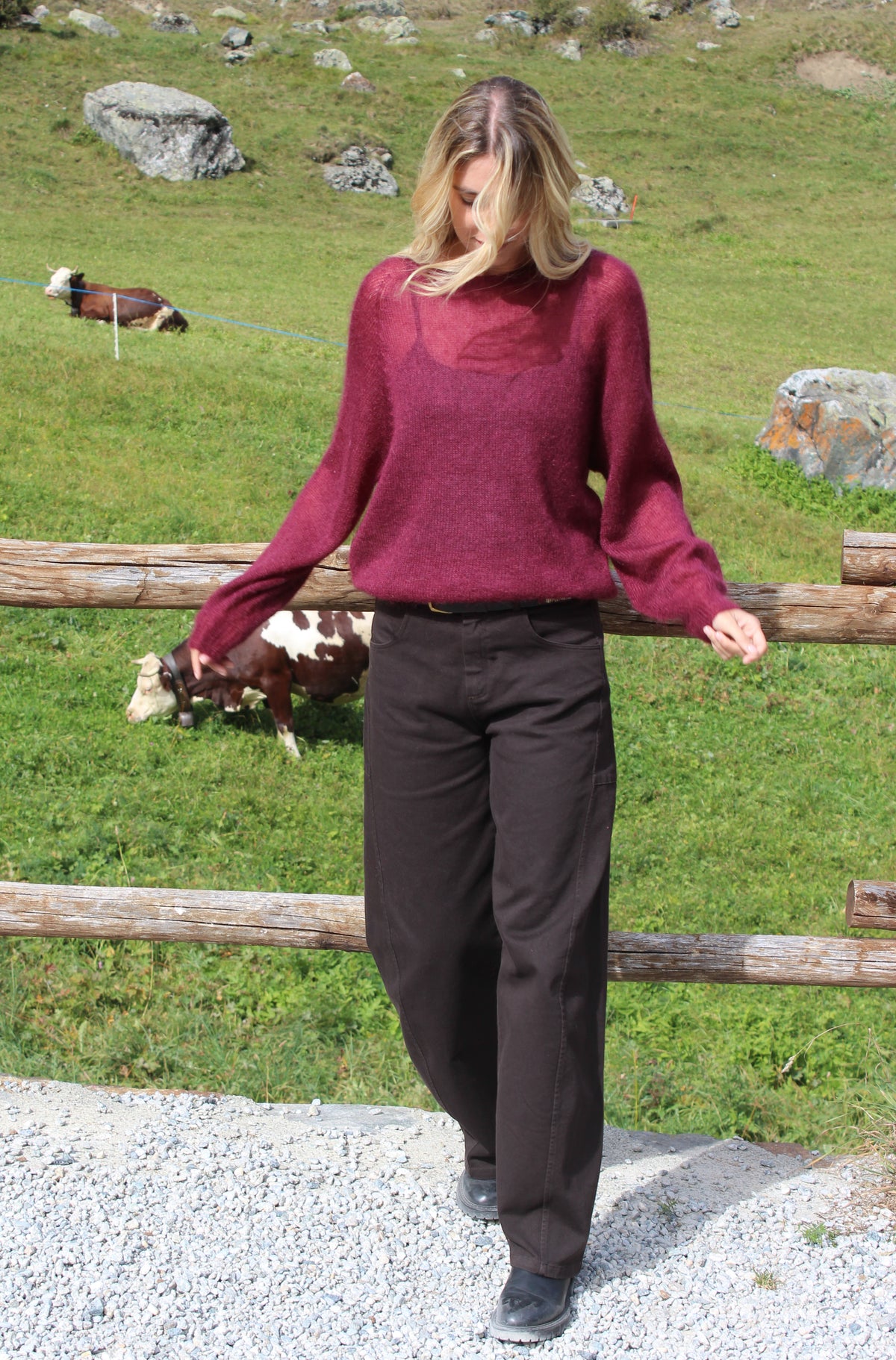 MAGLIONE GIROCOLLO BORDEAUX
