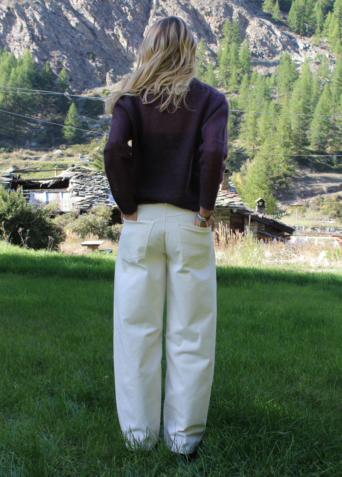 PANTALONE BALOON CREMA