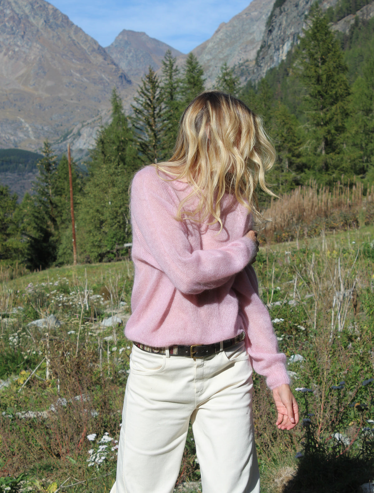 MAGLIONE GIROCOLLO ROSA