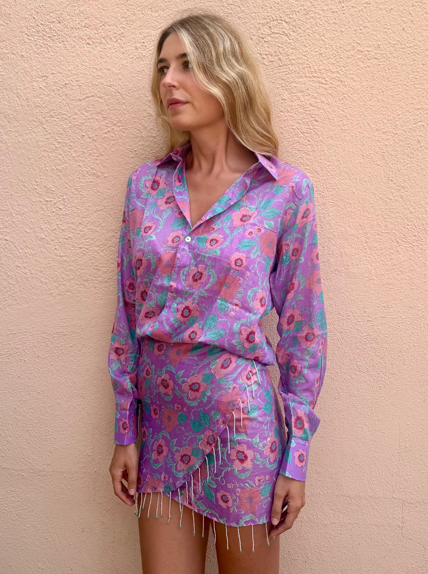 COMPLETO CAMICIA E PAREO CON PERLINE 19