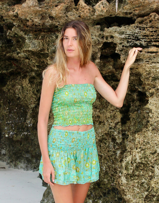 COMPLETO TOP ARRICCIATO E SHORTS III