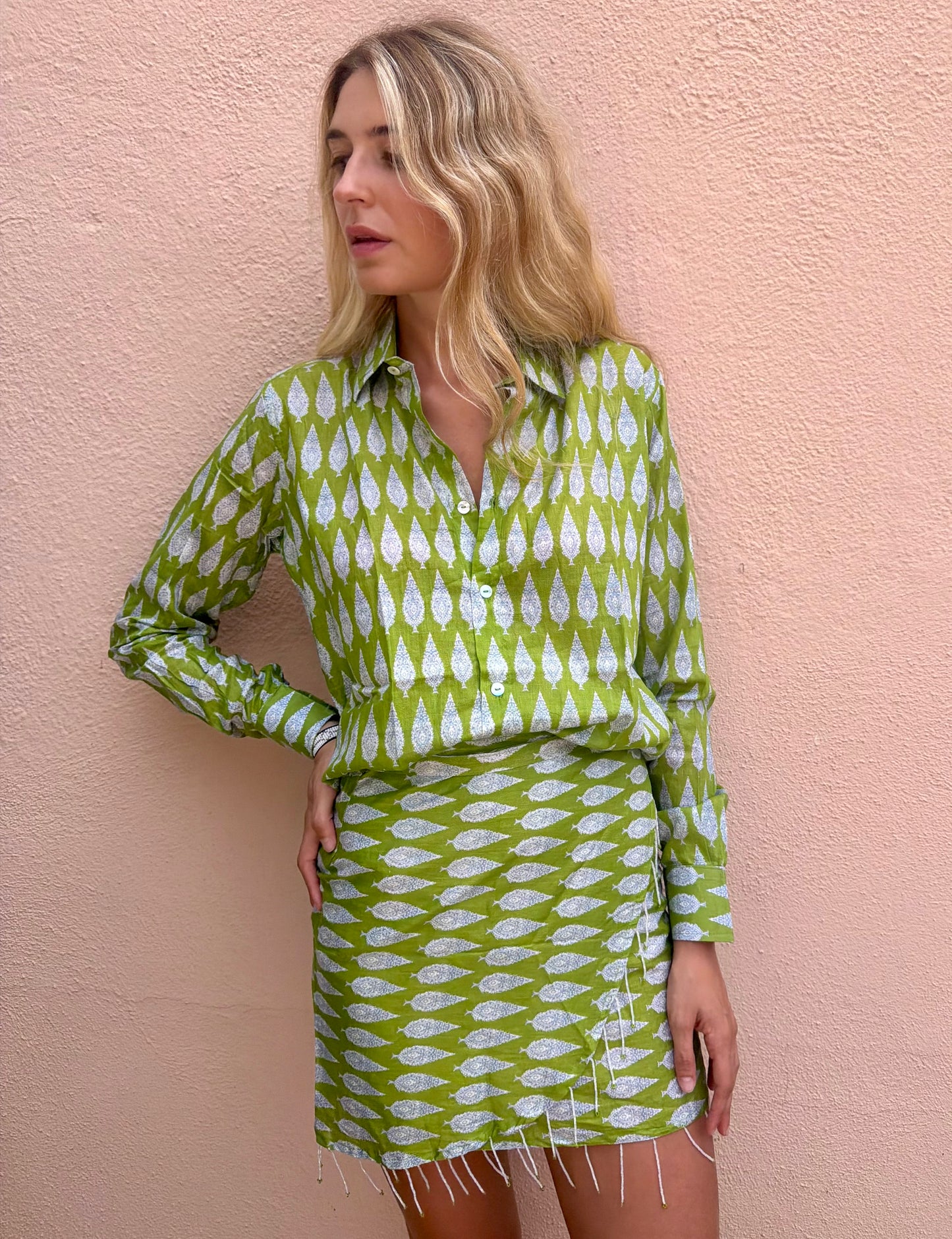 COMPLETO CAMICIA E PAREO CON PERLINE 21