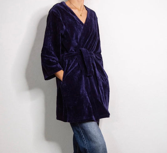 KIMONO CORTO BLU