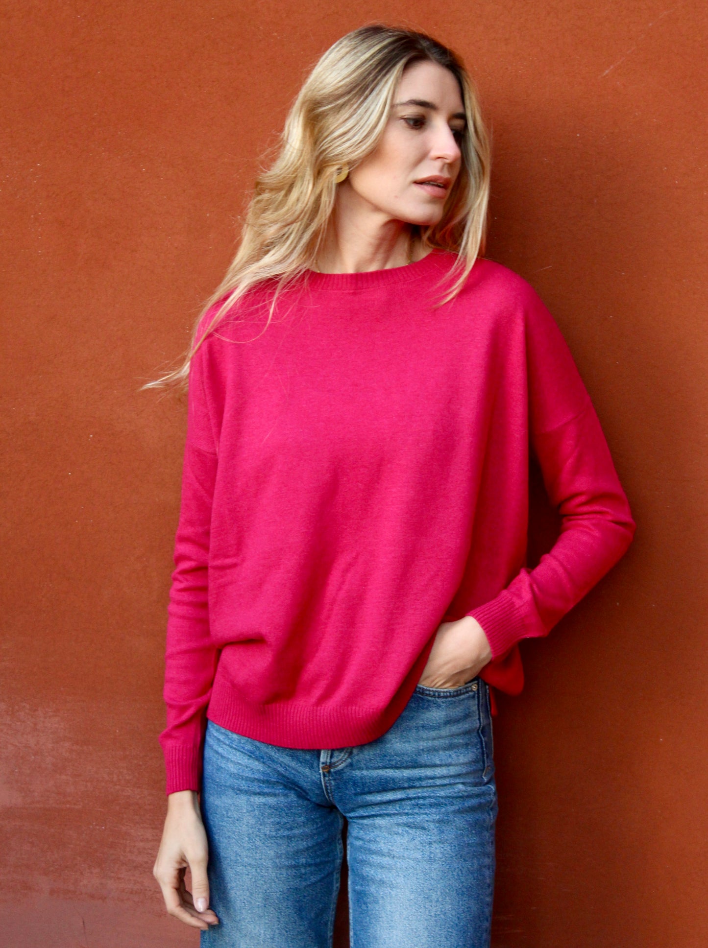 MAGLIONE ROSA CICLAMINO