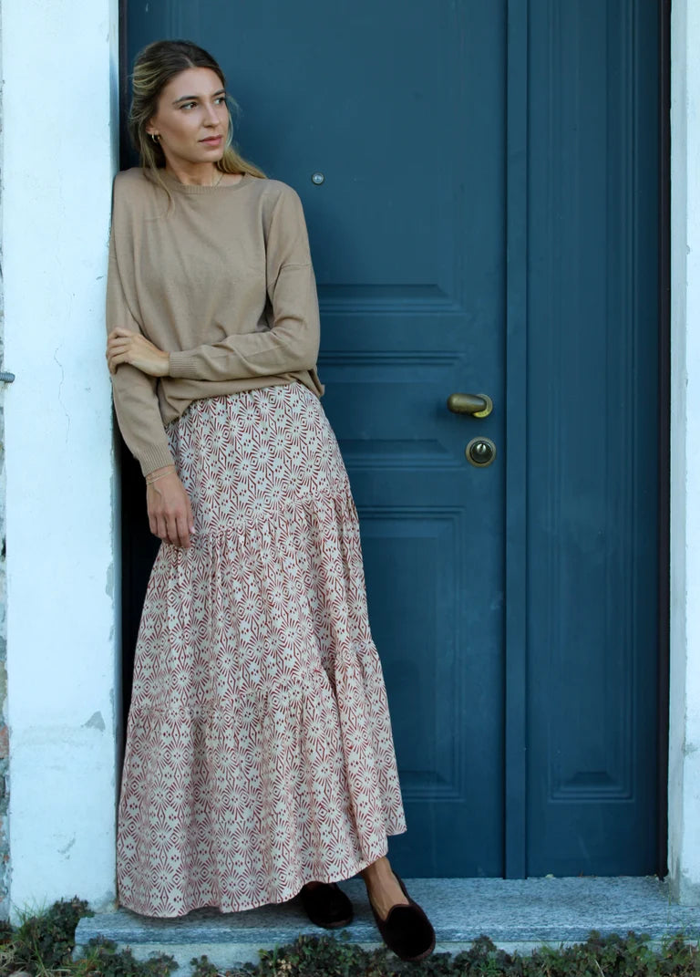 MAGLIONE BEIGE CAMMELLO