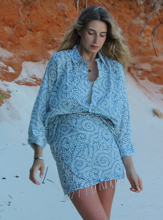 COMPLETO CAMICIA E PAREO CON PERLINE 2