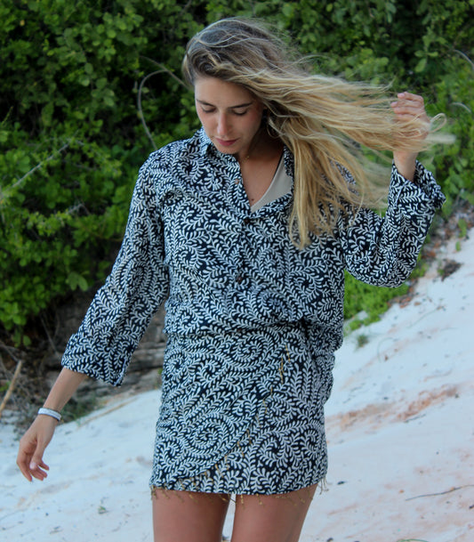 COMPLETO CAMICIA E PAREO CON PERLINE 6