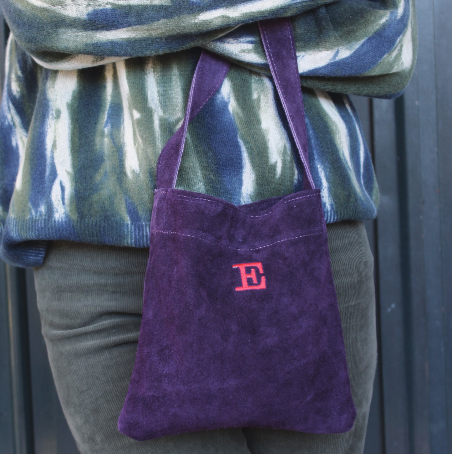 BORSA IN SUEDE VIOLA