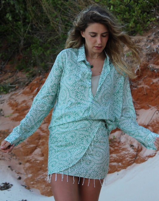COMPLETO CAMICIA E PAREO CON PERLINE 7