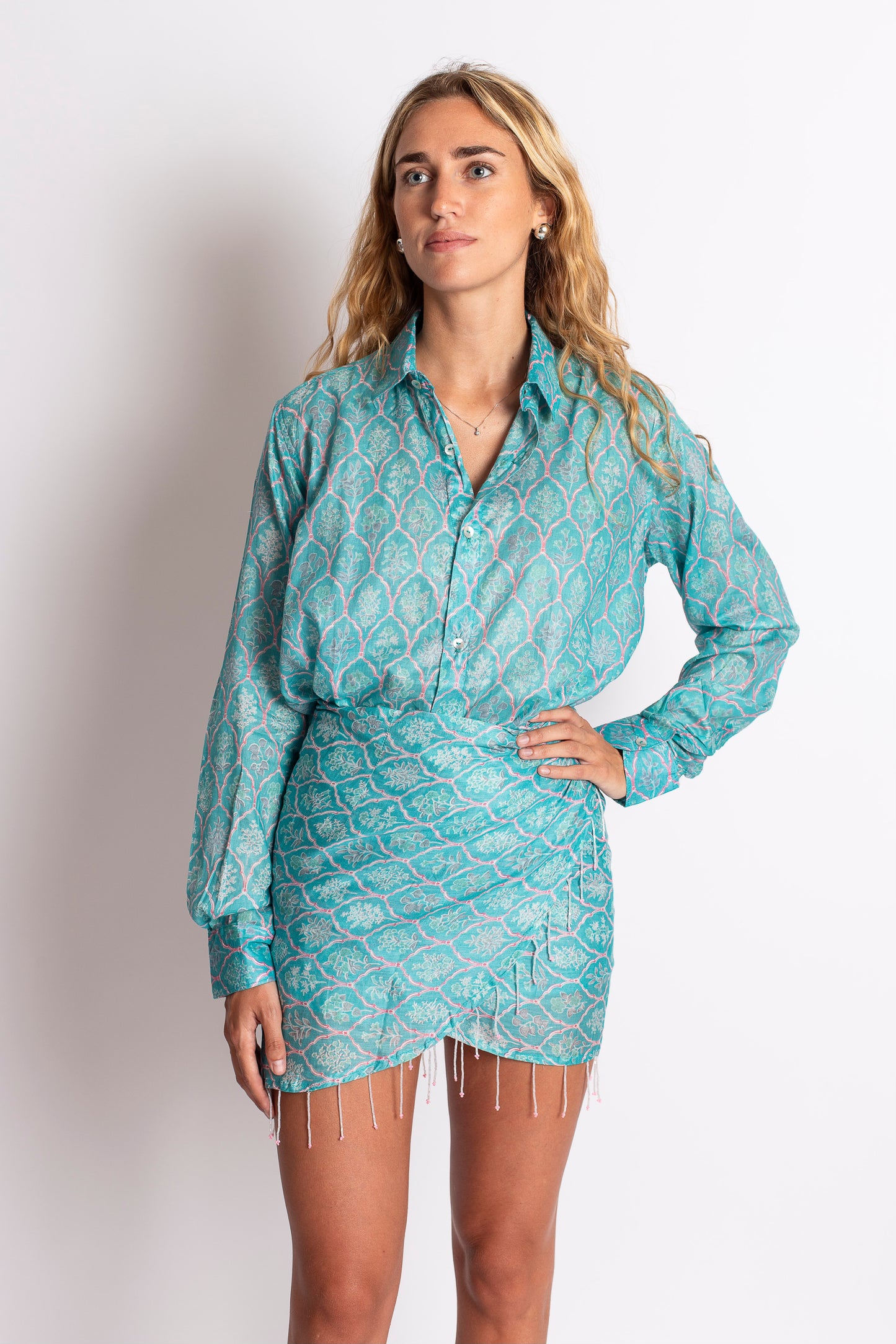 COMPLETO CAMICIA E PAREO CON PERLINE 11