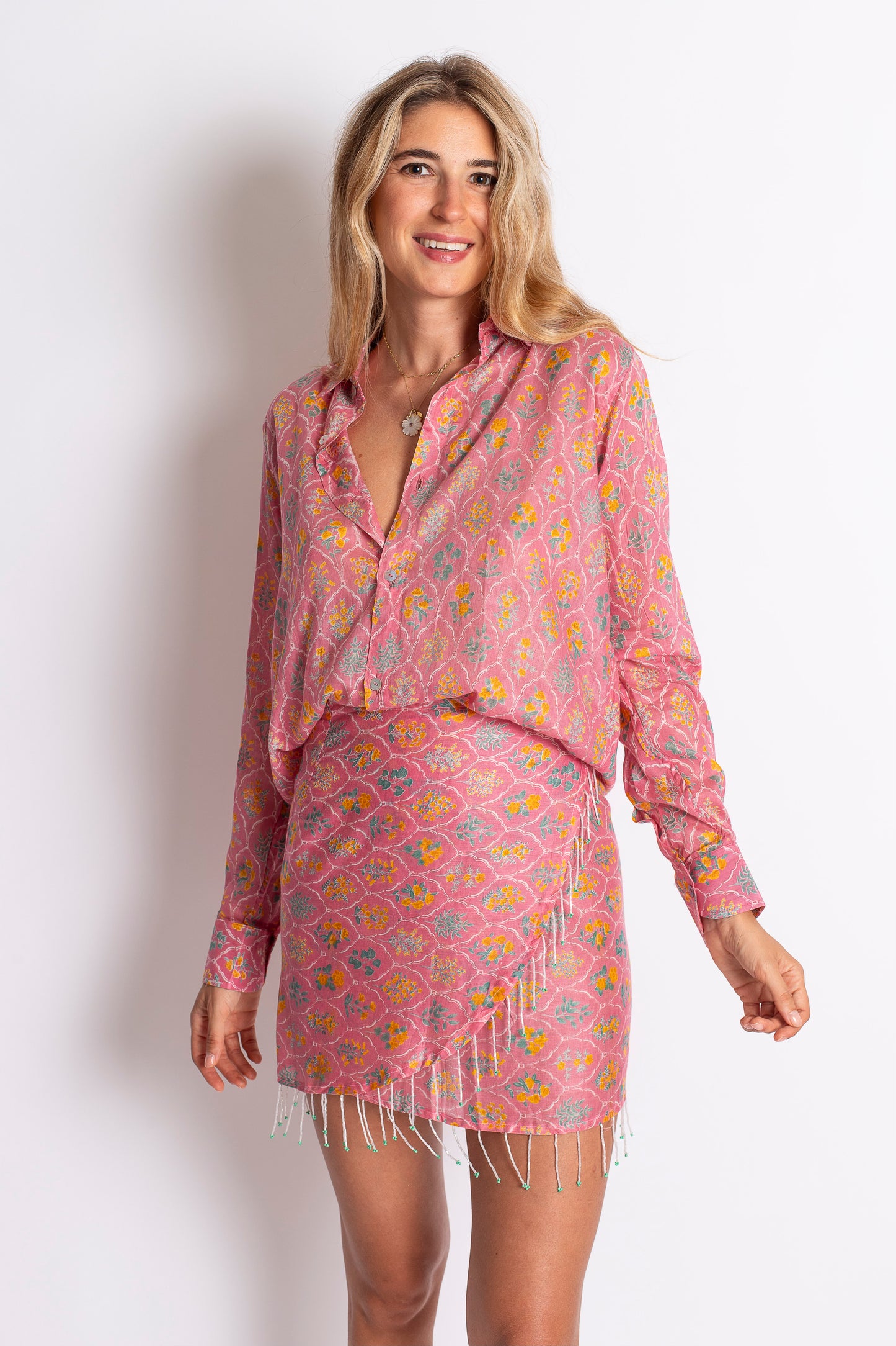 COMPLETO CAMICIA E PAREO CON PERLINE 18