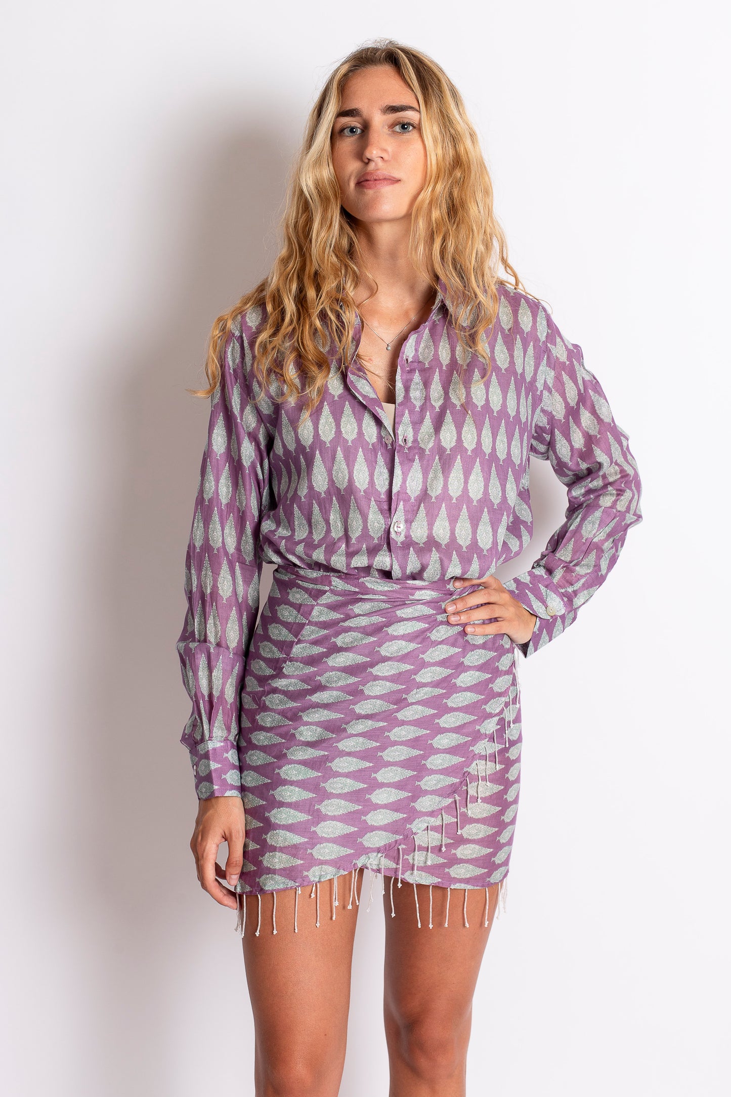 COMPLETO CAMICIA E PAREO CON PERLINE 12