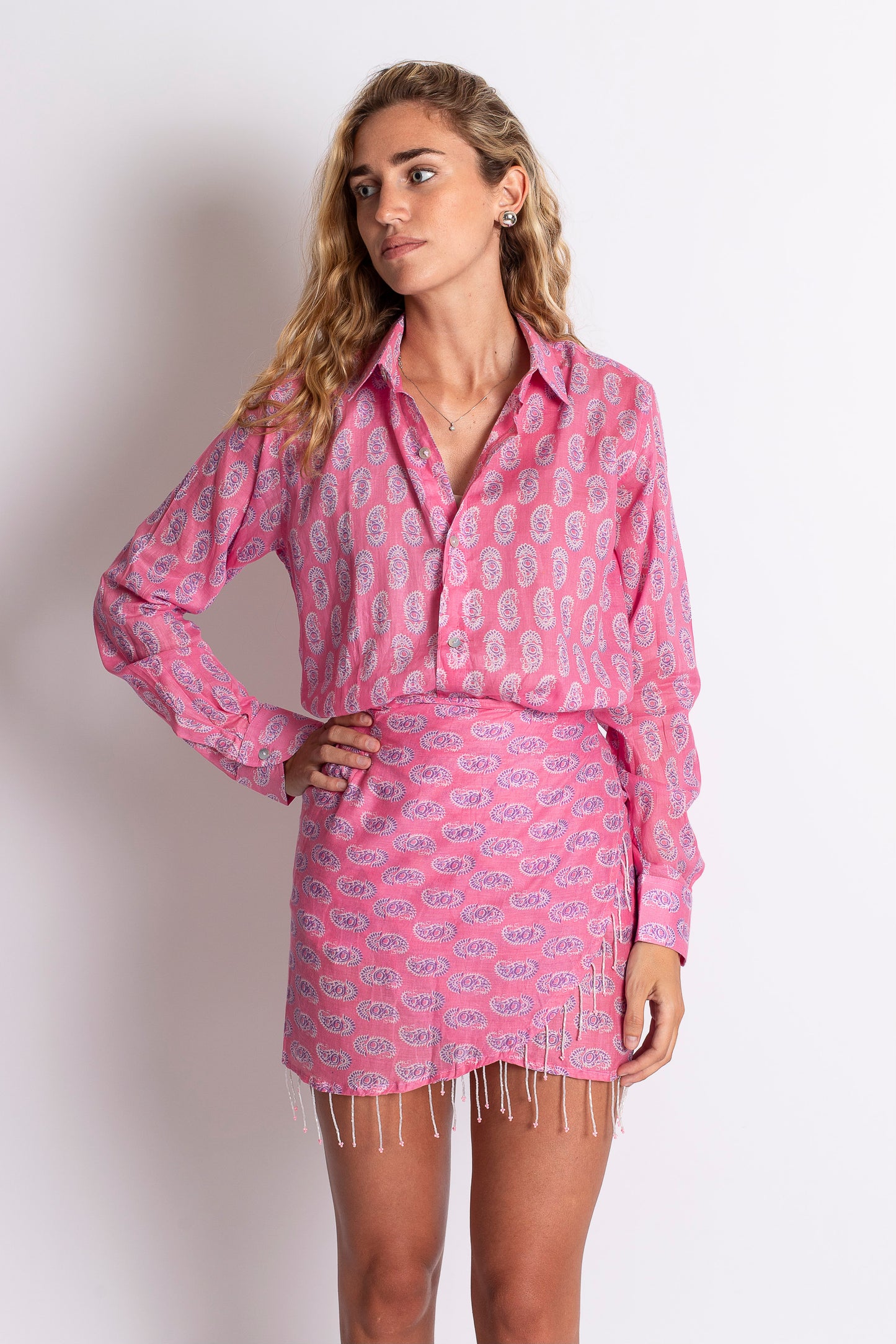 COMPLETO CAMICIA E PAREO CON PERLINE 13