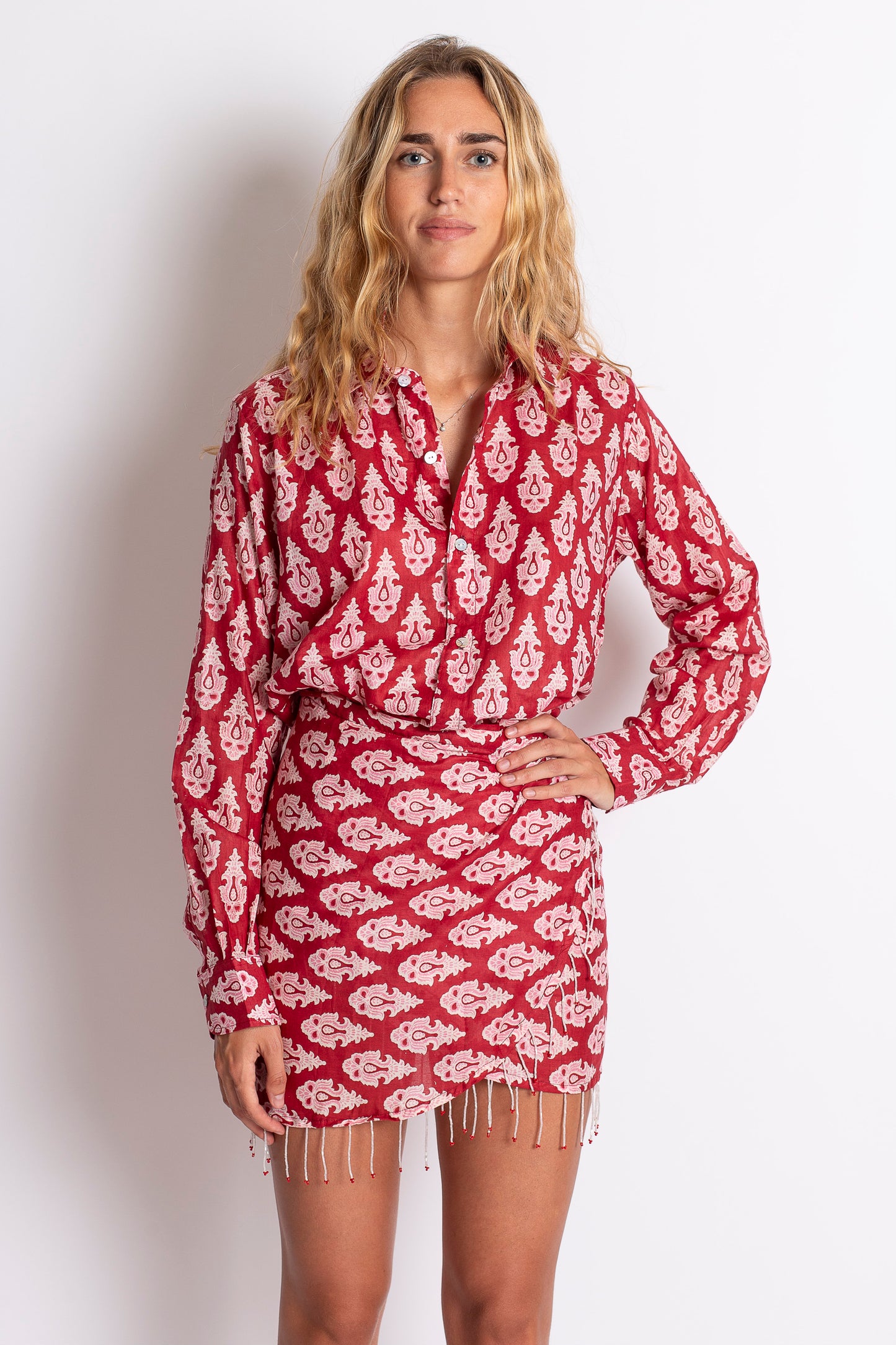 COMPLETO CAMICIA E PAREO CON PERLINE 14