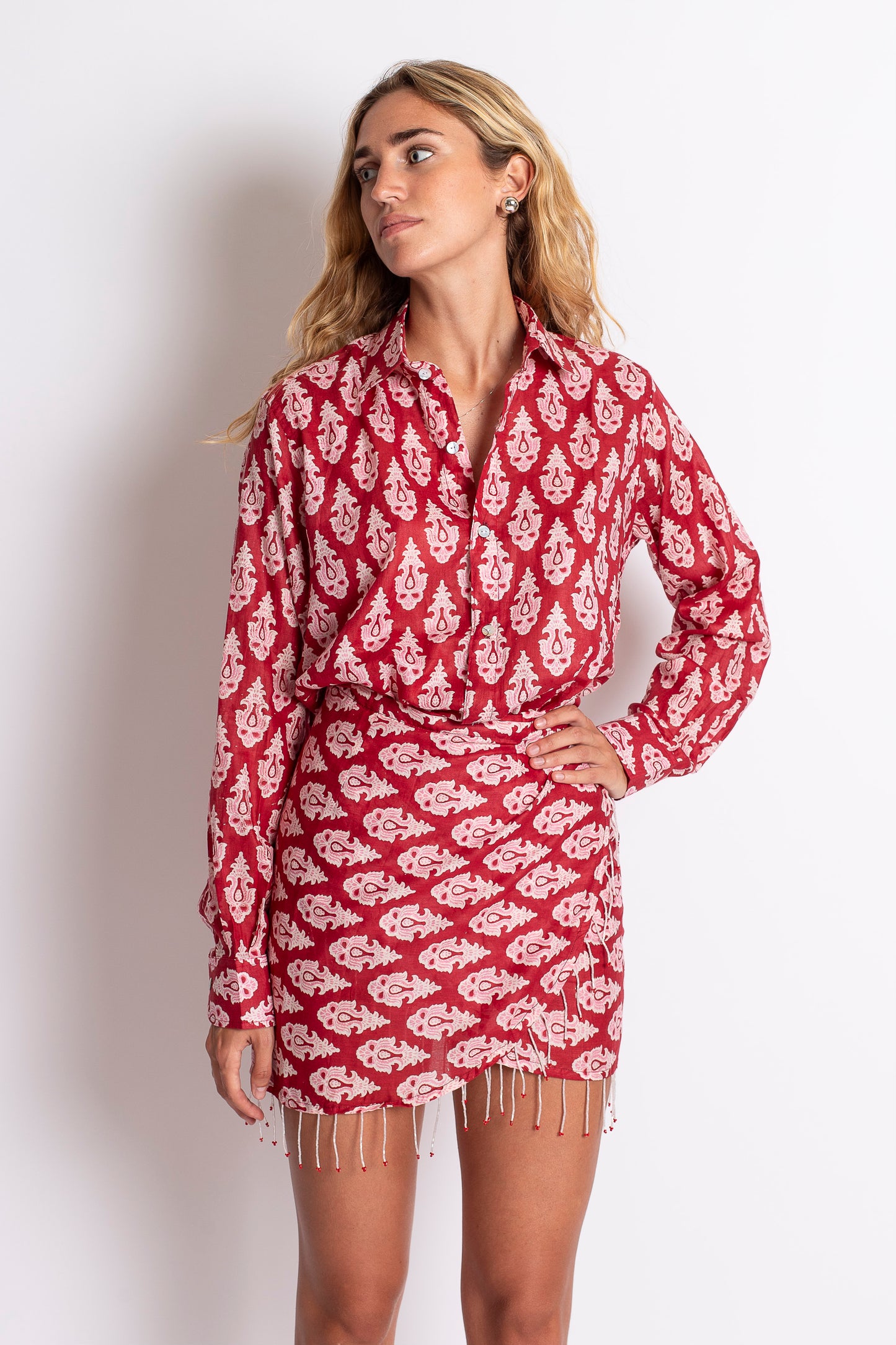 COMPLETO CAMICIA E PAREO CON PERLINE 14